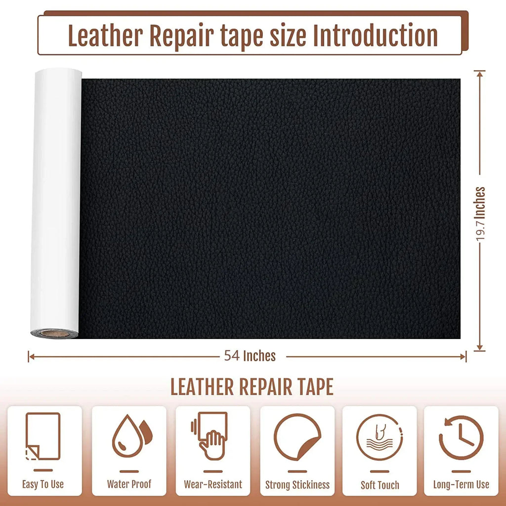 200x137cm Self-adhesive Leather Repair Patch Hole Patch Sticker for Sofa Table Chair Bag Shoes Bed Automotive Interio