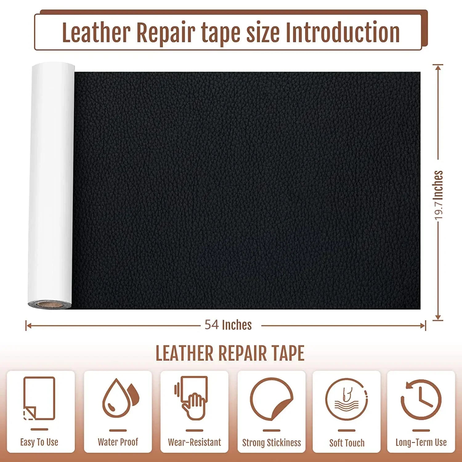 200x137cm Self-adhesive Leather Repair Patch Hole Patch Sticker for Sofa Table Chair Bag Shoes Bed Automotive Interio